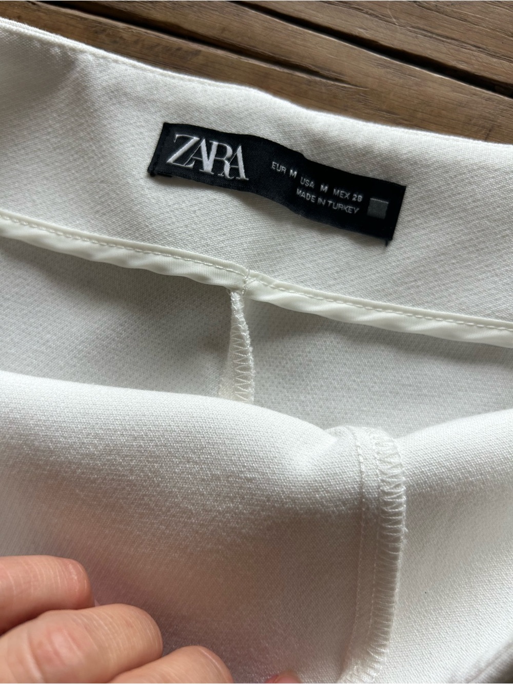 ZARA White Women's Wrap Mini Shorts Skort SKIRT m - Picture 9 of 9